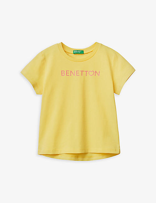BENETTON: Logo-print organic-cotton T-shirt 1-6 years