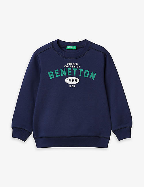BENETTON: Logo-print cotton-jersey sweatshirt 1-6 years