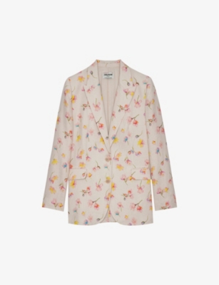 Zadig & Voltaire Vegy Linen Courtney Blazer In Multi