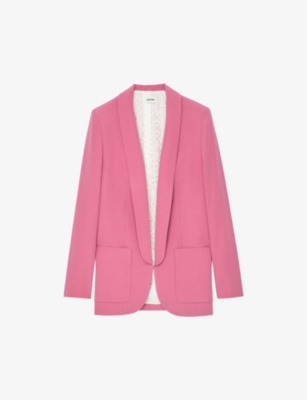 Zadig & Voltaire Verdun Patch-pocket Blazer In Vieux Rose
