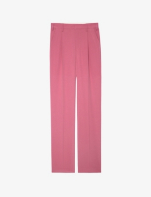 Zadig & Voltaire Tailored Straight-leg Trousers In Vieux Rose