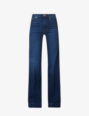 7 FOR ALL MANKIND: Modern Dojo flared high-rise stretch-denim jeans