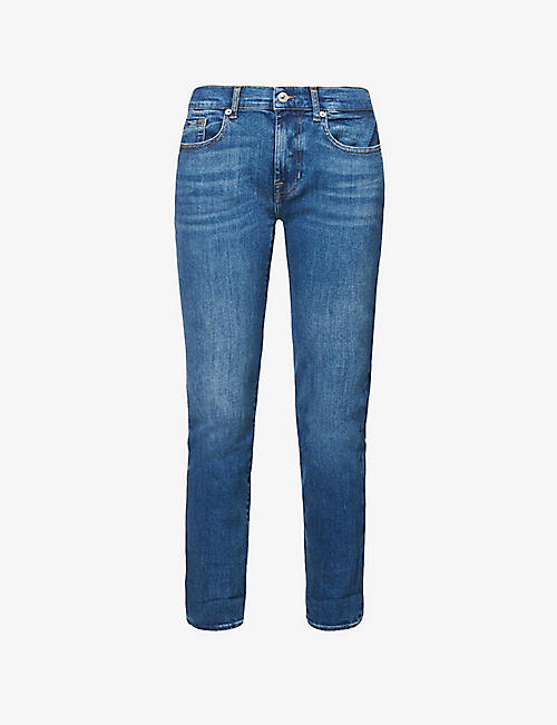 7 FOR ALL MANKIND: Relaxed Skinny skinny-leg mid-rise stretch-denim jeans