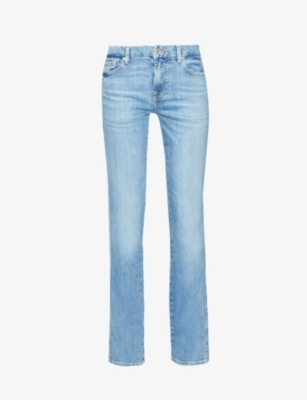 7 FOR ALL MANKIND 7 FOR ALL MANKIND WOMEN'S SLIM ILLUSION WITHIN KIMMIE STRAIGHT-LEG MID-RISE STRETCH-DENIM JEANS,66962992