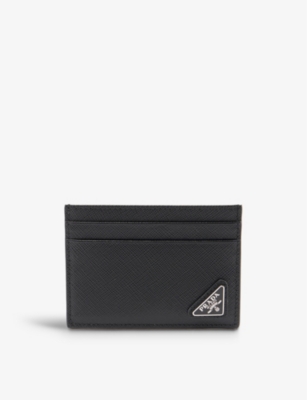 Leather card holder - Black - Men