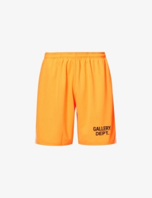 GALLERY DEPT. GALLERY DEPT MEN'S GOLD YELLOW VENICE LOGO-PRINT WOVEN SHORTS