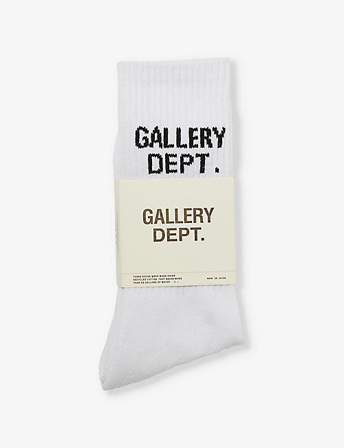 GALLERY DEPT: Clean brand-logo stretch-woven ankle socks