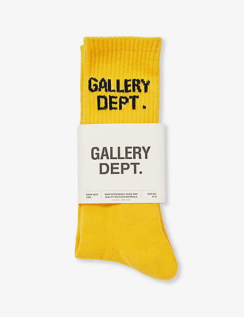 GALLERY DEPT: Clean brand-logo cotton crew socks