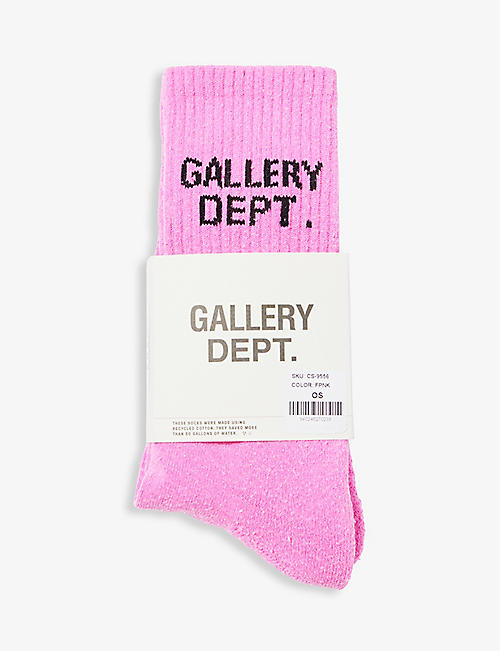 GALLERY DEPT: Clean brand-logo stretch-woven ankle socks
