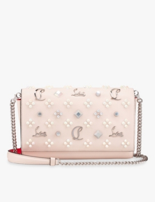 Christian Louboutin Womens Leche Paloma Leather Clutch Bag