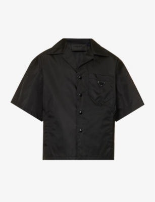 PRADA Re-Nylon brand-plaque boxy-fit recycled-polyamide shirt