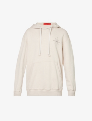 Kusikohc Beige Origami Hoodie In Rainy