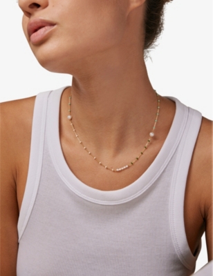 Enamel Copenhagen Lola Glory 18ct Gold-plated Sterling-silver Necklace In Confident