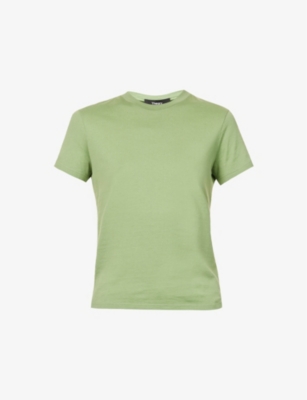 Theory Womens Leaf Tiny Tee Cotton-jersey T-shirt In Leaf