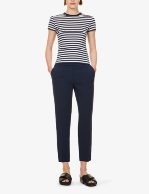 Shop Theory Women's Nocturne Navy Treeca Tapered Mid-rise Woven Trousers