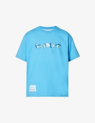 AAPE: AAPE x The Smurfs graphic-print cotton-jersey T-shirt