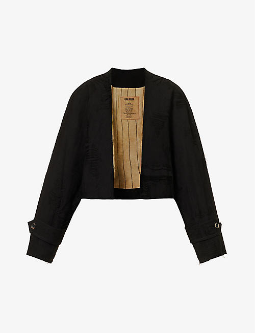 UMA WANG: Kady shawl-collar cotton and linen-blend jacket