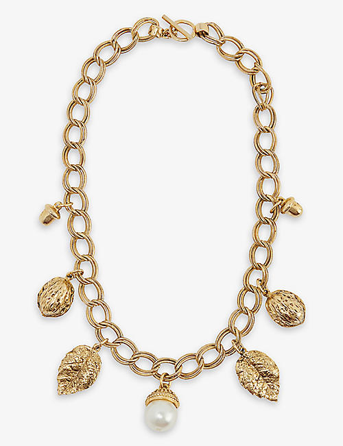 JENNIFER GIBSON JEWELLERY: Pre-loved charm-embellished metal necklace