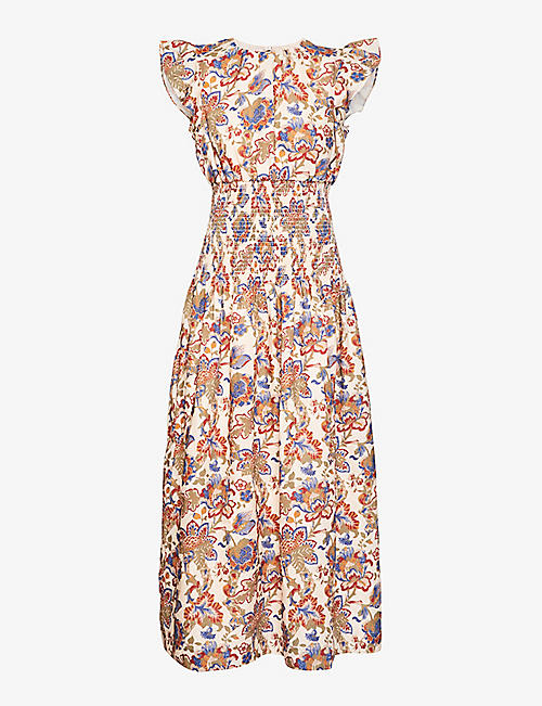 SIR: Bettina floral-print linen maxi dress