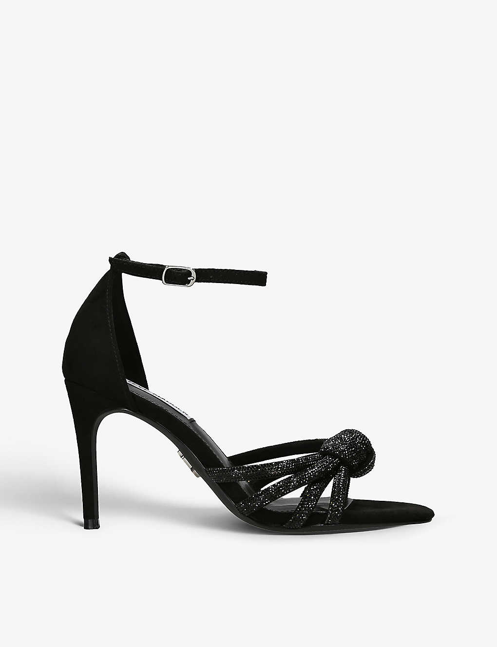 Steve Madden Womens Black Redazzle Embellished Sandals
