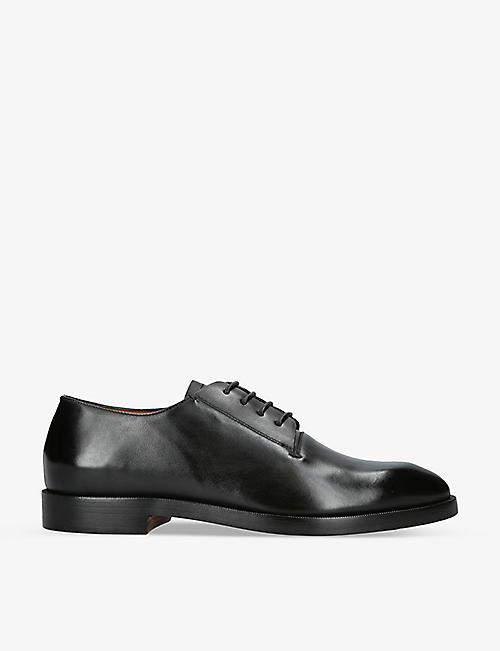 ZEGNA: Torino tonal-stitching leather Oxford shoes