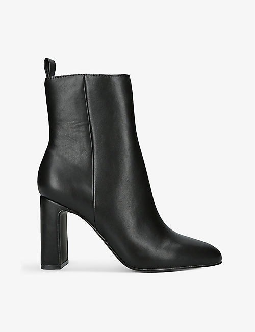 STEVE MADDEN: Adelisa pull-tab faux-leather heeled ankle boots