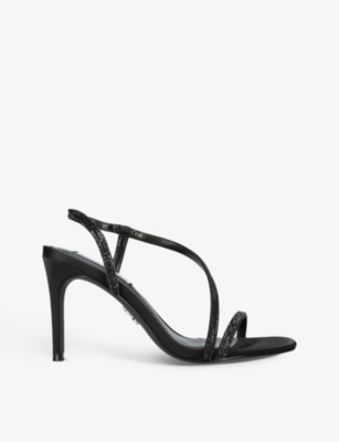 STEVE MADDEN: Ratify embellished-strap faux-leather sandals