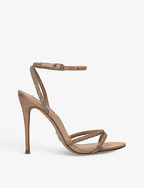 STEVE MADDEN: Bryanna rhinestone-embellished suede sandals