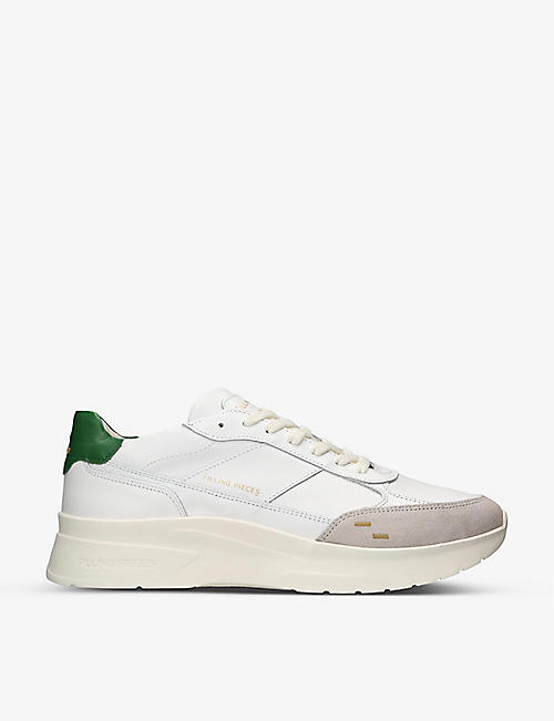 FILLING PIECES: Jet Runner leather low-top trainers
