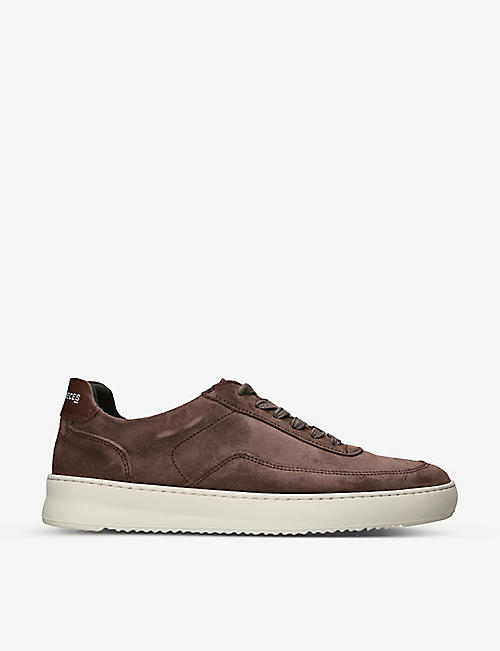 FILLING PIECES: Mondo chunky-sole suede low-top trainers