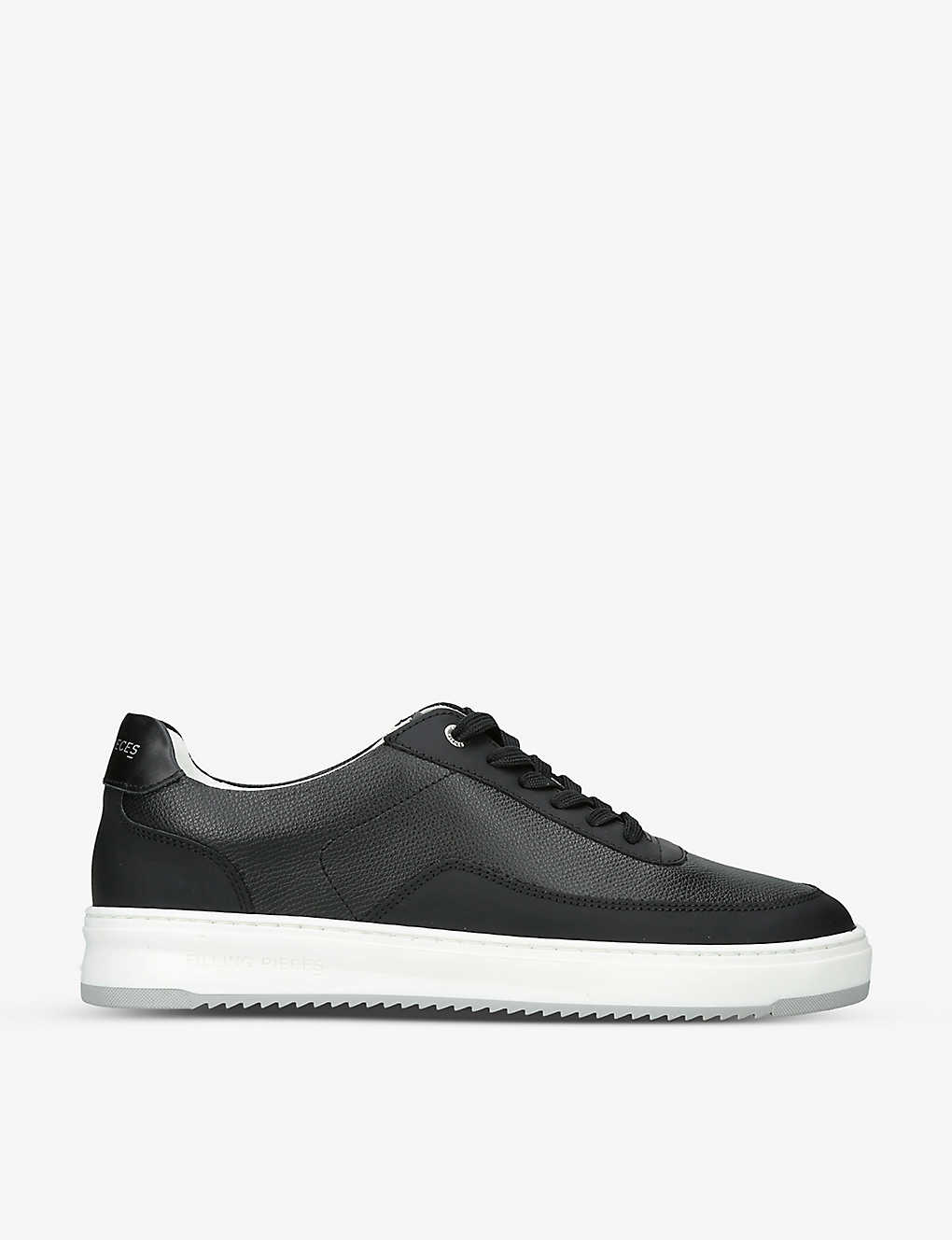 Filling Pieces Mondo Contrast-sole Leather Low-top Trainers In Blk/other