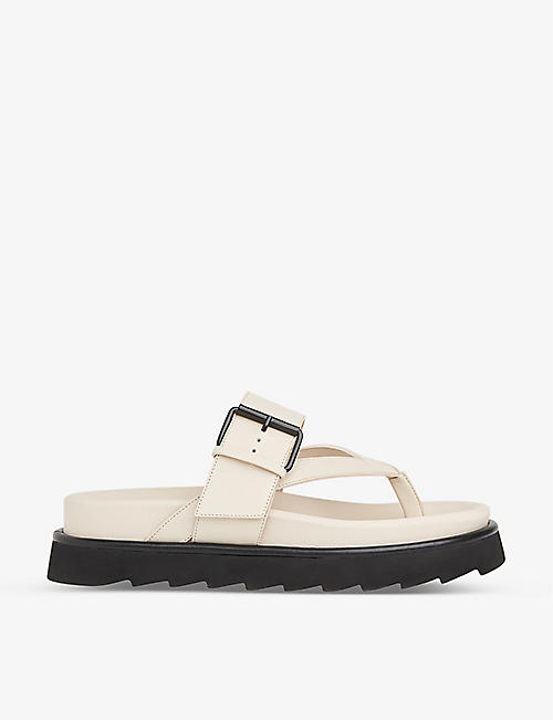 WHISTLES: Sutton toe-post buckle leather sandals