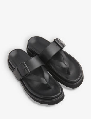 WHISTLES: Sutton toe-post buckle leather sandals