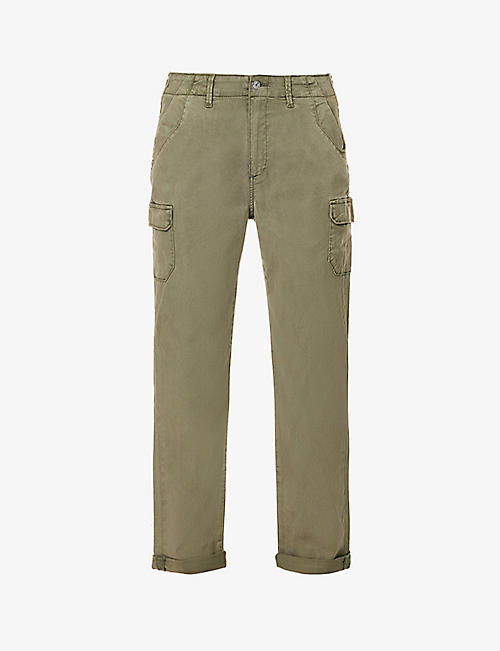 PAIGE: Drew mid-rise straight-leg regular-fit stretch-woven trousers