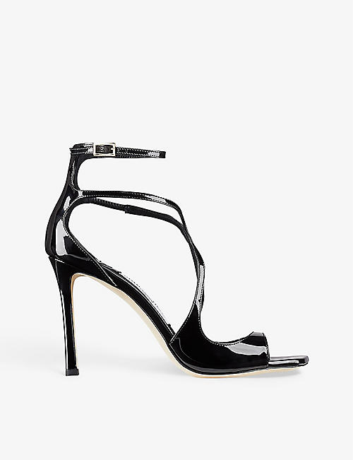 JIMMY CHOO: Azia strappy 95 leather heeled sandals