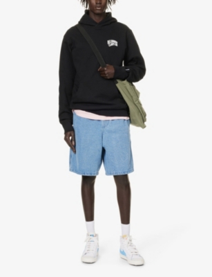 Shop Billionaire Boys Club Men's Black Small Arch Brand-print Cotton-jersey Hoody