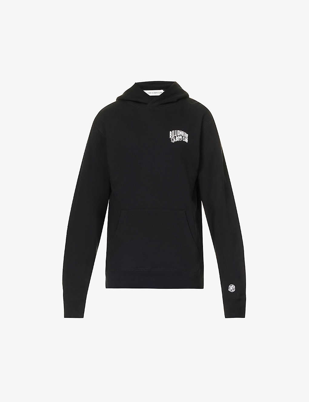 Shop Billionaire Boys Club Small Arch Brand-print Cotton-jersey Hoody In Black