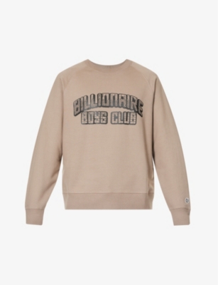 Billionaire Boys Club Mens Taupe College Graphic-print Cotton-jersey Sweatshirt