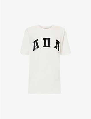 ADANOLA: Logo-appliqué relaxed-fit cotton-jersey T-shirt