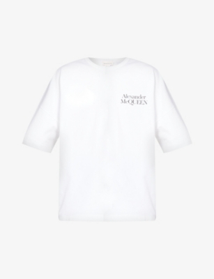 ALEXANDER MCQUEEN - Logo-print relaxed-fit cotton-jersey T-shirt ...