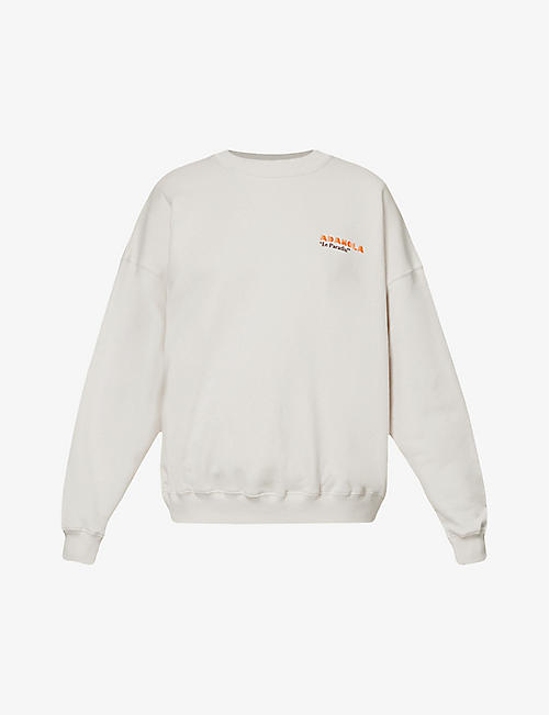 ADANOLA: Resort logo-print cotton-jersey sweatshirt