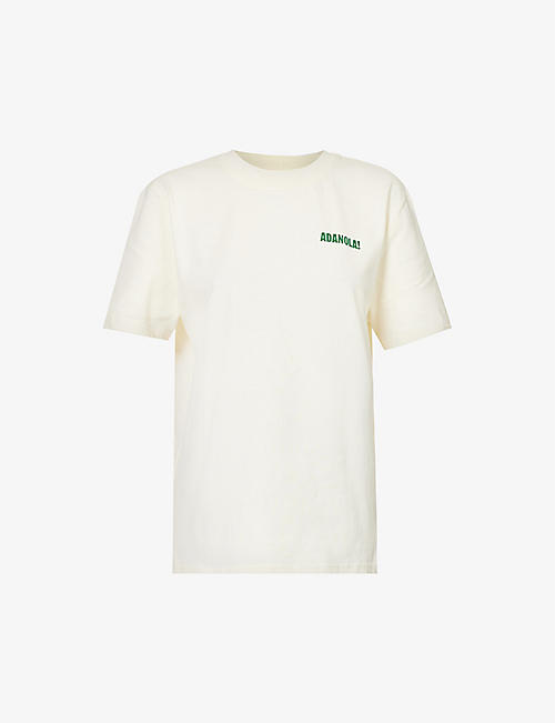 ADANOLA: Resort logo-print oversized cotton-jersey T-shirt