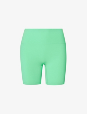 Adanola Ultimate Cropped High-rise Stretch-woven Shorts In Kelly Green