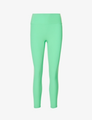 Adanola Ultimate Logo-print Stretch-woven Leggings In Green