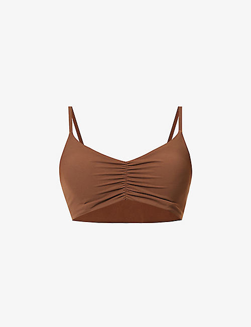 ADANOLA: Ultimate ruched-front stretch-woven bra