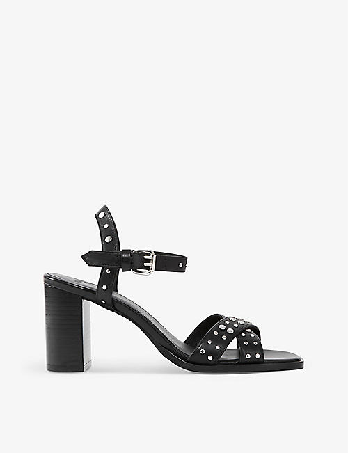 THE KOOPLES: Stud-embellished heeled leather sandals