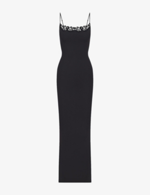 Womens Skims black Open-Back Smooth Lounge Maxi Dress