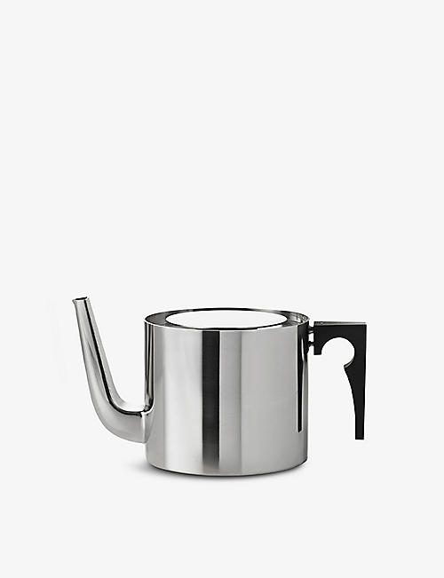 STELTON: Cylinda polished steel teapot 1.25L