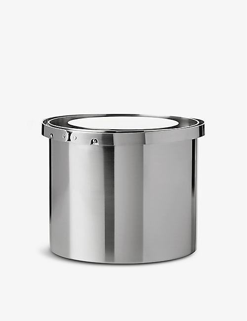 STELTON: Cylinda polished stainless-steel ice bucket 1L