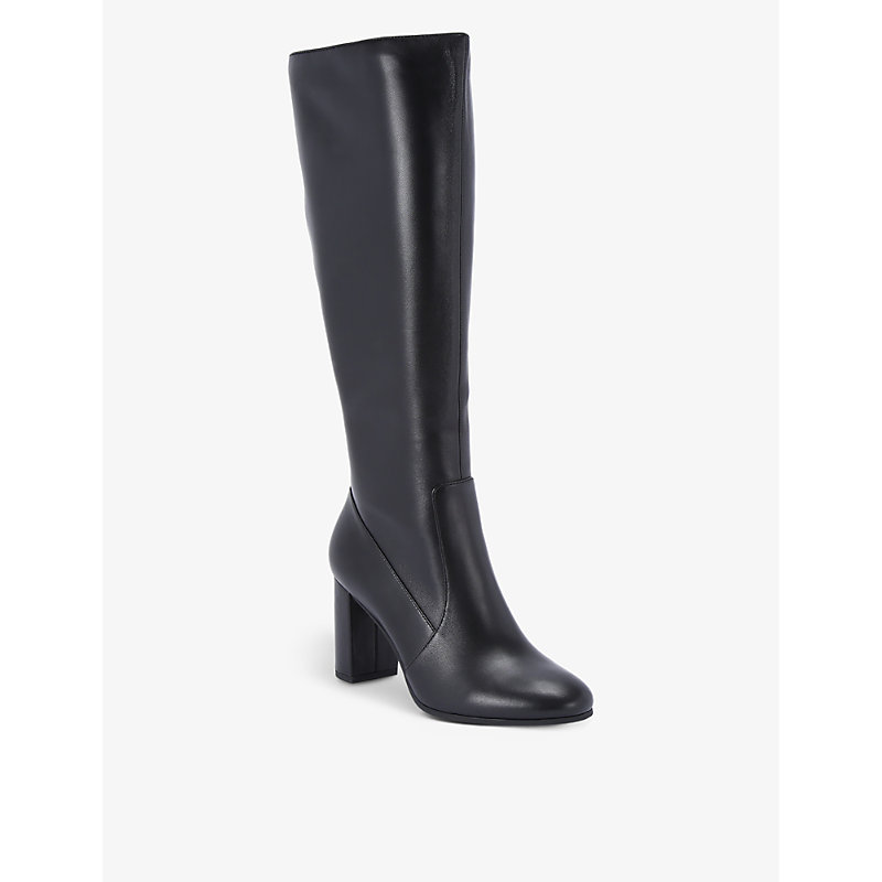 Shop Carvela Pose Leather Knee-high Boots In Black